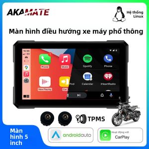 Màn Hình Xe Máy 5 Inch Màn Hình IPS Chống Nước Với CarPlay Không Dây Android Auto Bluetooth Cho Harley Yamaha Kawasaki