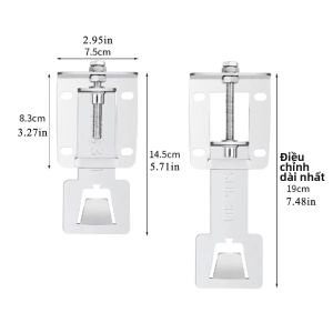 Giá Đỡ Máy Hút Mùi Có Thể Điều Chỉnh Dụng Cụ Cố Định Nhà Bếp Tấm Treo Bằng Thép Không Gỉ 304 Phụ Kiện Gắn Tường Cho Máy Hút Mùi