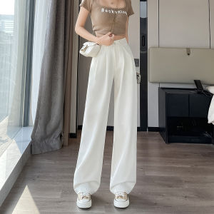 New Spring Autumn Versatile Wide Leg Trousers WomenS Thin High Quality High Waist Drop Down Floor Dragging Straight Leg Pants