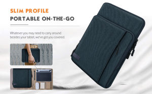MoKo 9-11 Inch Tablet Sleeve Bag Carrying Case with Storage Pockets Fits iPad air 5 10.9" 2022 iPad Pro 11 2021/2020 iPad 9/8/7th Gen 10.2 iPad Air 4 10.9 Tab A 10.1 Tab S8 11"