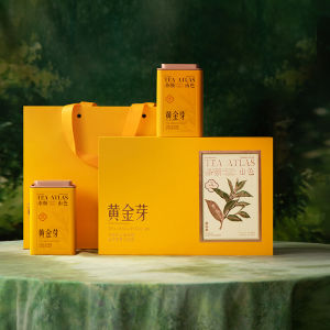 2025 New High-End Gold Bud Tea Leaf Empty Gift Box Three Ounce White Tea Green Tea Packaging Box Vintage Chinese Style Paper
