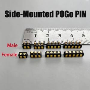 1PC/1Pair SMT Spring-Loaded Side Mounted Pogo Pin Connector 2 3 4 5 Pin Position 2.5mm Spacing Spring Pin Charging Contact