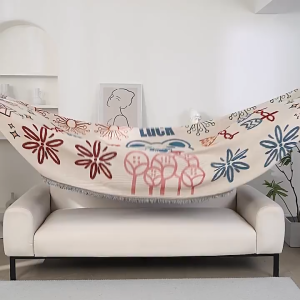 Bohemian Tassel Sofa Blanket Double-sided Soft Anti-cat Scratch Blankt Nordic Chenille Sofa Cover 1-4 Seater Couch Cover
