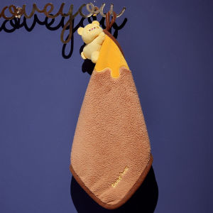 Cartoon Hand Towels Hanging Style Bathroom Kitchen Handkerchiefs Childrens Hand Towels Absorbent Home Textiles Hand Towels