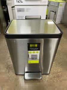 Thùng Rác Nhà Bếp Bằng Thép Không Gỉ EK9268 Dung Tích Lớn 12-50L Chống Vân Tay Chống Bụi Dùng Cho Gia Đình Thiết Kế Chân Đế Tĩnh Âm Thanh