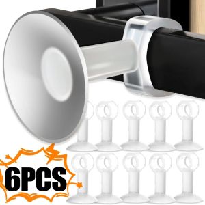 6Pcs Transparent Door Stopper Anti-collision Rubber Sucker Mute Anti-Shock Protection Porte Pad Wall Protect Improvement Door Handle Home Supplies