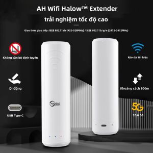 Bộ Khuếch Đại Tín Hiệu WiFi Halow 800M Tầm Xa Hiệu Suất Cao Ổn Định Dùng Cho Nhà Văn Phòng Ngoài Trời Trang Trại Di Động Có Phích Cắm US/EU/UK/AU