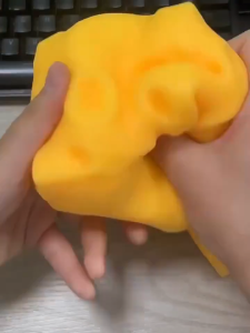 Extra-Large Cheese Shaped Stress Relief Toy Slow-Rebound Moldable Stress Ball Squeeze Toy
