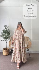 LONG DRESS MONA//MIDI DRESS ANNISA MODEL LENGAN BALON//DRESS PENDEK RAYON KEKINIAN