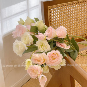 INS Artificial/Fake Flower Platycodon Grandiflorum Flower Floriculture and Floral Arrangement Silk Flower Living Room Dining Table Home Decoration Photo Props