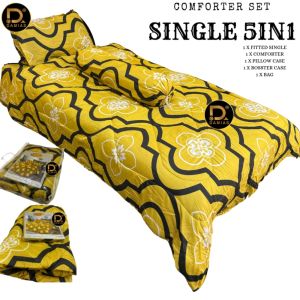 Cadar Single Bujang 8 STAR Set 5 in 1 With Comforter Limited Edition Exclusive Premium Set Bedroom Decoration