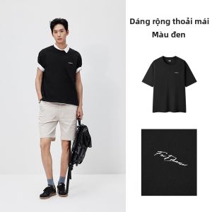 Áo thun nam Semir tay ngắn in chữ dáng rộng mát mẻ thoải mái cho mùa hè