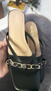 SANDAL HEAL JEPIT RANTE HITAM BIG SIZE 36-43 MELANI SHOES