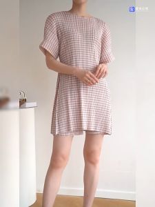 จีบสดตารางบวกขนาดเสื้อยืดลำลองระดับไฮเอนด์หรือกางเกงขาสั้น (กางเกงและเสื้อยืดขายแยกต่างหาก) 2659/9009