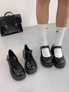 【Ready Stock】Japanese Mary Jane Small Leather Shoes Academy high heel platform JK uniform shoes Lolita flats
