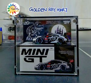 Mini GT Porsche 911 GT3 R#77 "Skeleton Rexy" + Premium Magnetic "REXY" Diorama Display Case