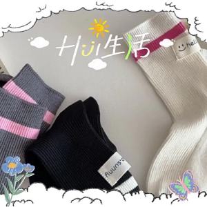 JIFANPAUL | Cute Girls Korean-Style Patterned Socks with Appliques and Letters