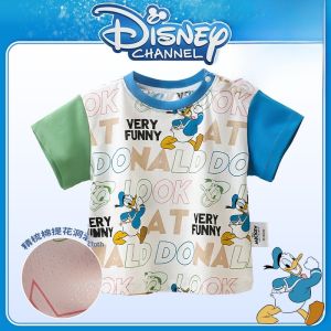 Baby Short Sleeve T-Shirt Mickey Mouse Donald Duck Cartoon Breathable Cotton Summer New Arrival Half Sleeve Top for Kids