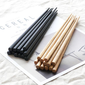 Black Wooden Chopsticks Set of 10 for Restaurant And Hotel Dining Chinese Style Handmade Kitchen Utensils Sushi Preparation