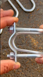 ชุด 2 ตัว แคลมป์ตัวยูสำหรับยึดท่อเหล็ก U-Bolt Clamp สำหรับงานติดตั้งโครงสร้างท่อสแตนเลส เหล็กชุบซิงค์ แข็งแรงทนทาน 2 Pcs U-Bolt Pipe Clamp Heavy Duty Stainless Steel / Zinc Plated Steel for Tube Mounting Steel Frame Pipe Installation Bracket Holder