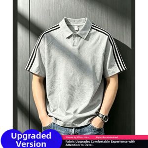 CHENMU | Black Stripes Polo T-Shirt