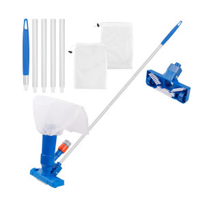 Swimming Pool Vacuum Cleaner with 5 Section Pole Portable Cleaning Tool Kit 2 Leafbag Brush Hot Spring Vacuum Cleaner