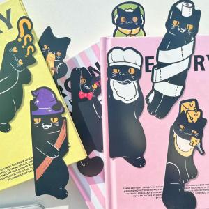 Creative Black Cat Bookmarks Student Stationery Office Supplies Page Markers Decoration Reading Book Pages Book Marking