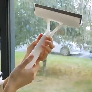 แปรงล้างกระจก 2in1 พร้อมหัวฉีดสเปรย์ ไม้รีดน้ำ ไม่ทิ้งคราบบนกระจก แปรงทำความสะอาดรถ