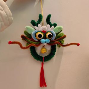 Creative Dragon Year Handmade New Year Decoration Gift DIY Twisted Stick Wake up Dragon Pendant Festive Celebration Supplies