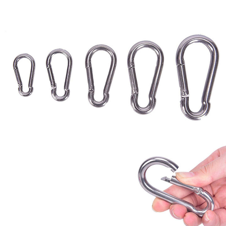 【Ready!】6PCS Stainless Steel Heavy Duty Spring Snap Link Snap Hook