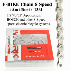 RACEWORK E-Bike Chain 8 9 10 11 12 Speed 136 Links Chain Anti-rust Electric Sport Bicycle E-Bike Chains Original