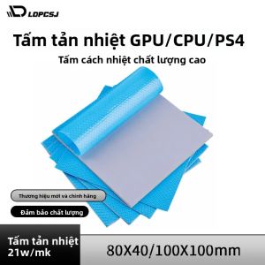 Ldpcsj 24W Tấm Tản Nhiệt Chất Lượng Cao Cho GPU CPU Làm Mát Bộ Tản Nhiệt Silicon Dẫn Điện 80x40/100x100mm Cách Nhiệt Thành Phần PC Công Cụ Làm Mát