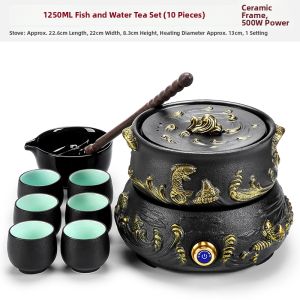 TANGFENG | Retro Ceramic Electric Tea Warmer Set