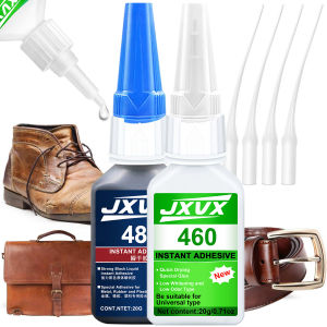 460/480 Black/Clear Super Glue Instant Quick-drying Black CyanoacrylateThick Adhesive Specially Formulated for Rubber Leather Tires and Plastics Strong Bond Liquid Glue Tool 8PCS.