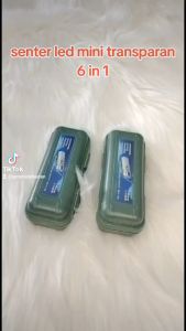 Senter LED Mini Transparan 520A 6 In 1 Mode Cahaya - Type C