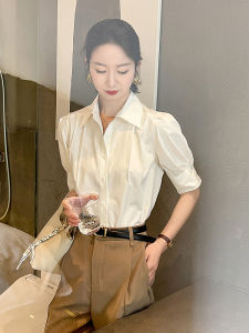 JAJP | Bubble Sleeve French Design Casual Womens Short Sleeve Shirt