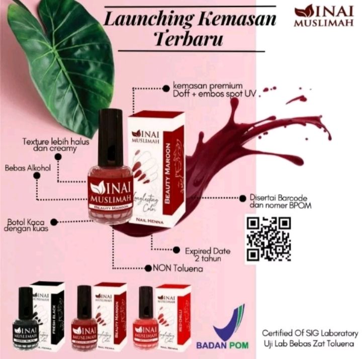 Kutek Muslimah Kemasan Baru (Inai muslimah) | Lazada Indonesia