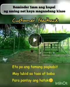 【100 METERS】 Chicken Net / Fish Net / Range Net / Poultry Net / 9ft Range FREE ROPE & CABLE TIE Farm Poultry Poly Range Lambat Ranging Net【COD】