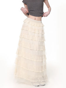 French Elegant White High Waist Tutu Dress