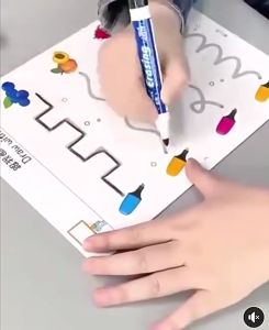 Pen Control Training for Childrens Erasable Focus Practice Card Baby Thinking and Early Education