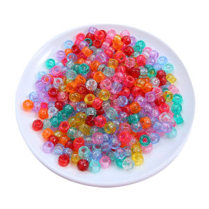 100Pcs/bag 9x6mm Multi-colors Scallion Powder Series Hair Beads Acrylic Beads Spacer Loose Beads for Jewelry Making DIY Handmade Bracelet