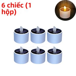 6 Chiếc Năng Lượng Mặt Trời Đèn LED Nến Flameless Chống Nước Sạc Cho Sân Vườn Trang Trí Nhà Chiếu Sáng Ngoài Trời