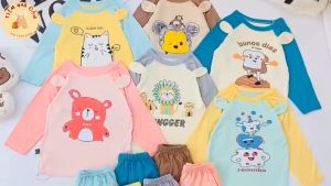 Bộ quần áo dài 6 màu siêu mềm mịn cho bé trai bé gái