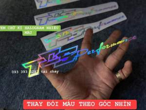 [ 1 MIẾNG ] TEM DECAL CHỬ KÝ HALOGRAM NHIỀU MÀU THAY ĐỔI THEO GÓC NHÌN DÁN ĐƯỢC NHIỀU VI TRÍ