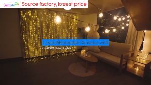 Solar light string 20m fairy light crystal light string outdoor home decoration rear garden fence 100LED Christmas Festival 0 electricity bill
