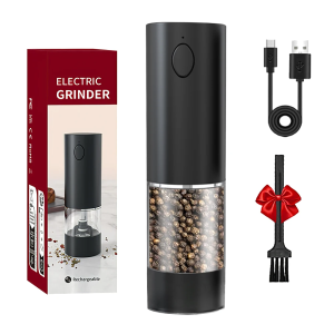 Rechargeable Electric Pepper Grinder Set Automatic Salt and Pepper Mills Adjustable Coarseness One-Handed Operation Grinder Gift