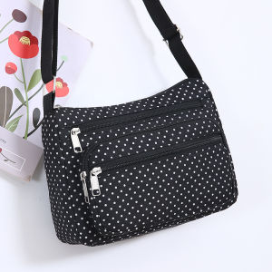 Large Capacity Canvas Shoulder Bag Oxford Cloth Satchel Crossbody Bag for Middle-Aged Women Korean Style Casual Handbag