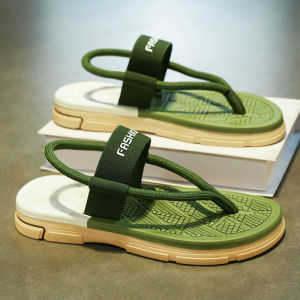 Mens Summer Beach Shoes Soft Bottom Anti-Slip Sandals Driver Special Outdoor Slippers Trendy Youth Korean Style Flat Heel