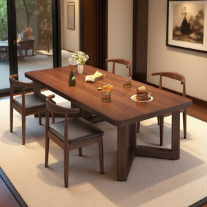 OYIla | Walnut Color Dining Table For Small Households Square Large Panel 2026 New