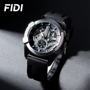 FIDI Fashion Mens Multi functional Fully Automatic Mechanical Watch with Hollow Out Luminous Waterproof Birthday Gift FD114